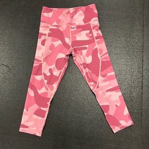 Zyia pink camo leggings with pockets